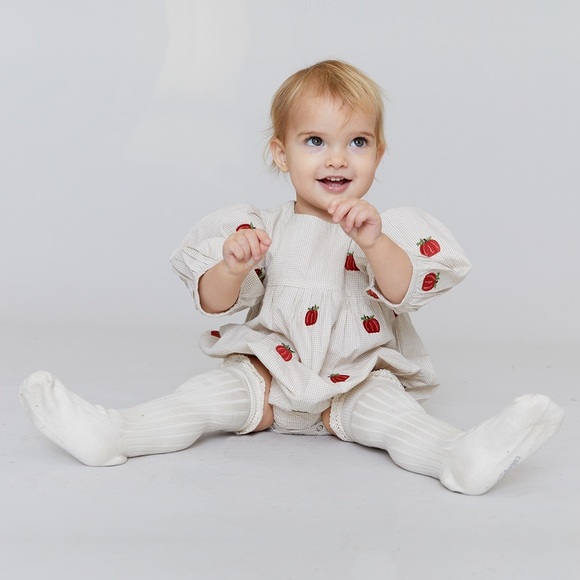 Posh Peanut Girls' Polly Flutter Sleeve Bubble Romper - Baby